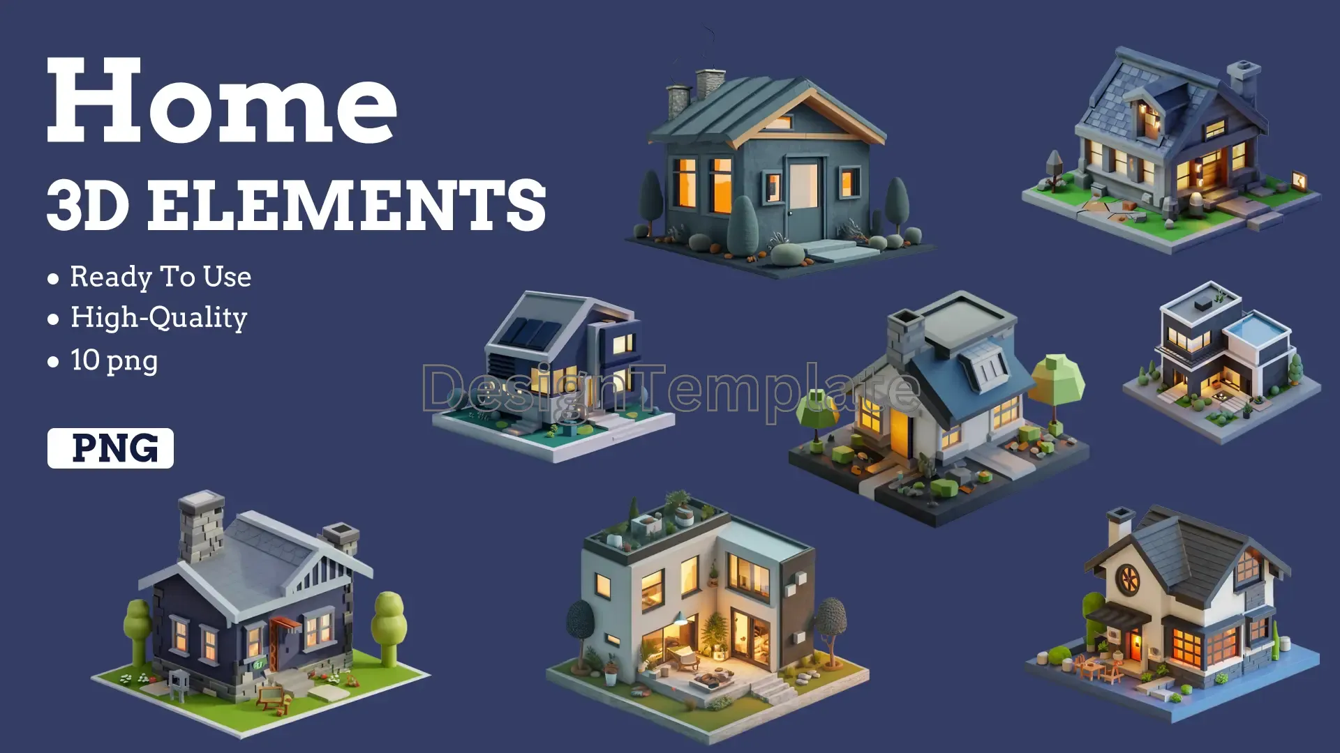 Creative 3D Home Design Elements Pack